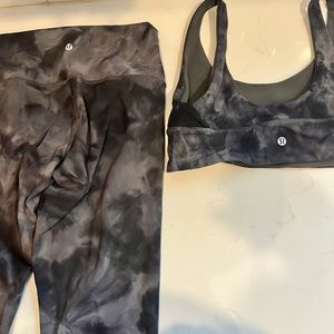Lululemon diamond dye set. Wunder train legging & Align reversible bra.